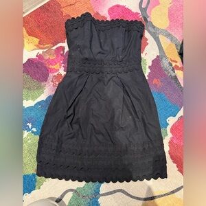 BCBG Black Scalloped Dress